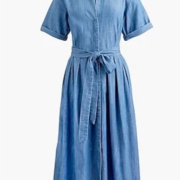 J. Crew Dresses & Skirts - J. Crew Chambray Shirtdress Cotton and Tencel with Lyocell 🌎